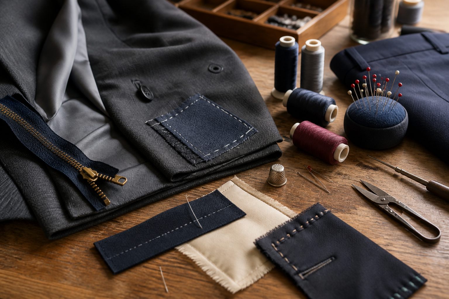 Clothing repairs and garment restoration at True North Tailor