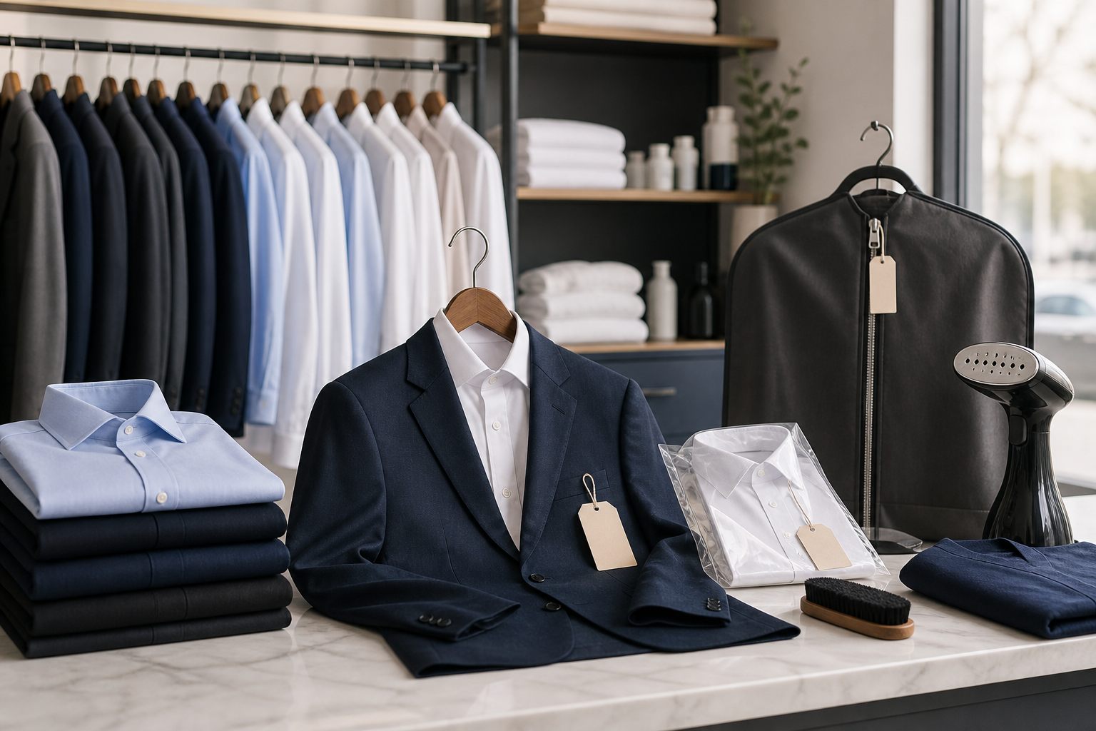 Dry cleaning and garment care at True North Tailor